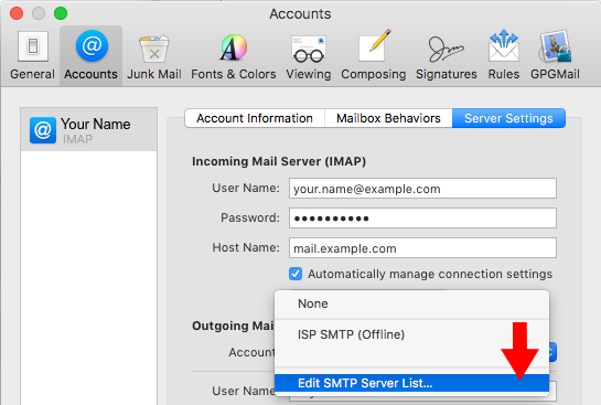 How to change your email on mac mail